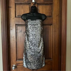 NWT! H&M Sequin Lace Up Back Dress Size XXL